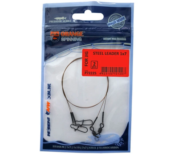 Life Orange 1x7 Steel Leader 2 Pcs 18,1kg/40 Lb 70cm 3 Life Orange 1x7 Steel Leader 2 Pcs 18,1kg/40 Lb 70cm