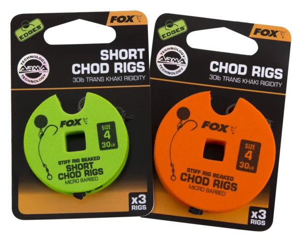 Fox Edges Ready Tied Chod Rig Short 3pcs 25LB #6 3 Fox Edges Ready Tied Chod Rig Short 3pcs 25LB #6