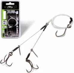#6 Quantum Mr. Pike Ghost Traces Twin Hook-Release-Rig White 50cm 1pcs -Vissen Kortingswinkel 3a139a00a29512e4