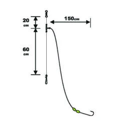 Sunset BDL Surfcasting RS Competition Special Big Fish Fluorocarbon Rig With Octopus 0,60mm 80cm + 0,50mm 150cm Size 4/0 -Vissen Kortingswinkel 3ed864982739396a