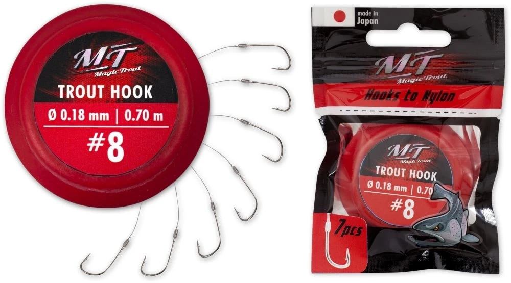 Magic Trout Trout Hook To Nylon Onderlijn Size 8 70cm (7pcs) 4 Magic Trout Trout Hook To Nylon Onderlijn Size 8 70cm (7pcs) - Afbeelding 2