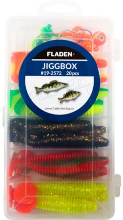 Fladen Ribbed Shad Jigs In Tackle Box 100mm, 20pcs -Vissen Kortingswinkel a57b58b3a9b88770