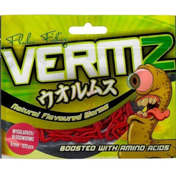 Fladen Vermz Bloodworm Natural Red 0,9cm (320 Stuks) 3 Fladen Vermz Bloodworm Natural Red 0,9cm (320 Stuks)